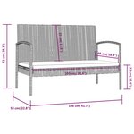 vidaXL Salon de jardin 8 Pièces avec coussins résine tressée gris