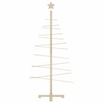 vidaXL Arbre de Noël en bois pour décoration 150 cm bois massif de pin