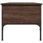 vidaXL Table basse chêne marron 100x50x45cm bois d'ingénierie et métal