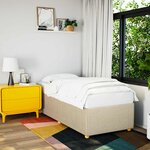 vidaXL Cadre de lit sans matelas crème 100x200 cm tissu