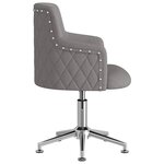 vidaXL Chaise pivotante de salle à manger Gris foncé Tissu