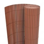 vidaXL Clôture de jardin double face 110x500 cm Marron