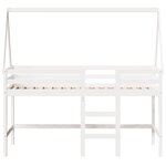vidaXL Lit superposé avec échelle et toit sans matelas blanc 80x200 cm