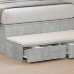 Tiroirs de lit vidaXL Gris béton 75x36 5x16 5 cm en bois manufacturé