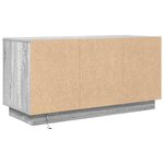 vidaXL Meuble TV avec lumières LED sonoma gris 100x41x50 cm