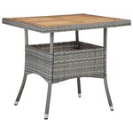 vidaXL Ensemble à manger de jardin 5 Pièces Gris Résine tressée et acacia
