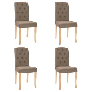 vidaXL Chaises à manger lot de 4 taupe tissu
