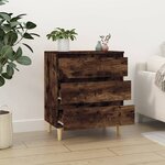 vidaXL Buffet Chêne fumé 60x35x70 cm Bois d'ingénierie