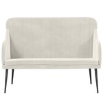 vidaXL Banc Crème 110x76x80 cm Velours