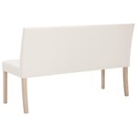 Banquette pouf tabouret meuble banc 139 cm crème synthétique 3002077