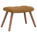 vidaXL Chaise à bascule avec tabouret en velours marron