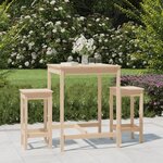 vidaXL Ensemble de bar de jardin 3 Pièces bois de pin massif