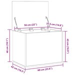 vidaXL Boîte de Rangement chêne artisanal 60 x 42 x 46 cm