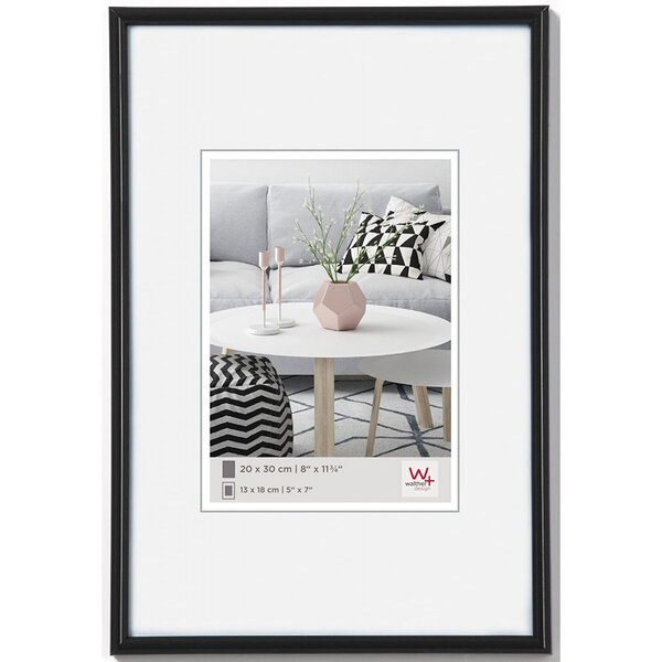 Cadre photo - 30 x 45 cm - plastique - noir - walther