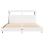 vidaXL Cadre de lit sans matelas blanc 160x200 cm bois de pin massif