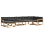 vidaXL Ensemble de canapés d'extérieur 7 pc Blanc et anthracite