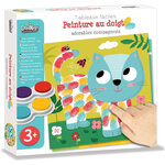 Peinture au doigt - Dès 3 ans - 6 tableaux à décorer + 1 encreur - Activité manuelle