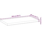 vidaXL Étagères flottantes 4 Pièces 100x40x4 cm acacia massif non traité