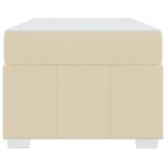 vidaXL Cadre de lit avec matelas Crème 100 x 200 cm tissu