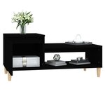 vidaXL Table basse Noir 100x50x45 cm Bois d'ingénierie