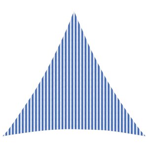 vidaXL Voile d'ombre 6 x 6 x 6 m HDPE Triangulaire Bleu et Blanc