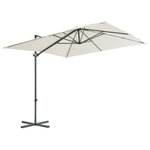 vidaXL Parasol avec base portable Sable