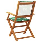 vidaXL Chaises de jardin pliantes lot de 8 vert tissu et bois massif