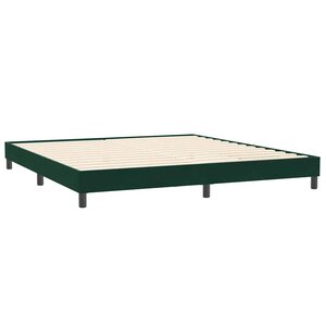 vidaXL Cadre de lit sans matelas vert foncé 200x220 cm velours