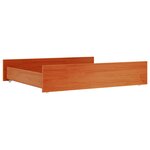 vidaXL Tiroirs de lit 2 Pièces cire marron bois de pin massif