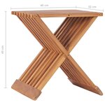 vidaXL Tabouret pliable 40x32x45 cm Bois de teck solide