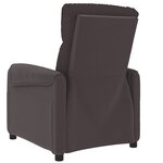 vidaXL Fauteuil inclinable Marron Tissu