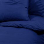 vidaXL Ensemble de housse de couette Bleu marine 200x200 cm Microfibre