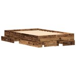 vidaXL Cadre de lit avec tiroirs avec tiroir Bois ancien 120 x 190 cm