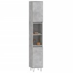 vidaXL Armoire de salle de bain gris béton 30x30x190 cm