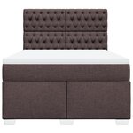 vidaXL Sommier à lattes de lit avec matelas Marron foncé 140x190 cm