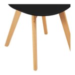 Lot de 4 chaises salon salle à manger restaurants  les cafés  les bureaux et les salles d'attente 150 kg max noir 14_0006012