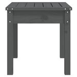 vidaXL Banc de jardin gris 50x44x45 cm bois massif de pin