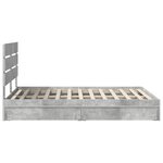 vidaXL Lit de Rangement Gris béton 140 x 190 cm Bois d'ingénierie
