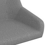 Vidaxl chaise pivotante de salle à manger gris foncé tissu