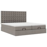 VidaXL Cadre de lit ottoman avec matelas taupe 160x200 cm tissu