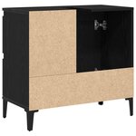 vidaXL Cabinet de salle de bain avec tiroir Chêne noir 65 x 33 x 60 cm