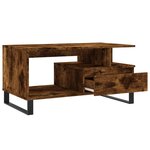 vidaXL Table basse Chêne fumé 90x49x45 cm Bois d'ingénierie