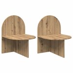 vidaXL Table de chevet 2 pc Chêne artisanal 48 x 49 x 65 cm