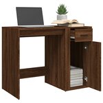 vidaXL Bureau Chêne marron 100x49x75 cm Bois d'ingénierie