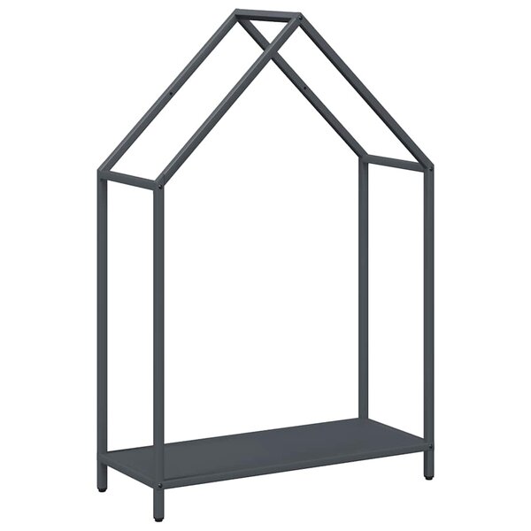 vidaXL Portant de bois chauffage anthracite 60x25x90 cm