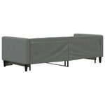 vidaXL Lit de jour avec gigogne sans matelas gris foncé 80x200 cm