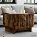 vidaXL Table basse Chêne fumé 49 x 50 x 40 cm Bois d'ingénierie