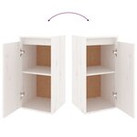 vidaXL Armoire murale Blanc 30x30x60 cm Bois de pin massif