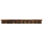 vidaXL Porte-manteau mural Chêne fumé 100 x 10.5 x 10.5 cm
