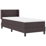 vidaXL Lit boxspring avec matelas Marron foncé 80 x 200 cm